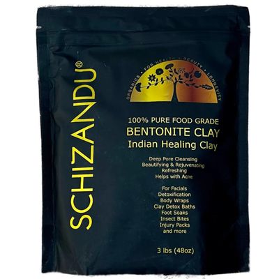 Bentonite Indian Aztec Healing Clay, Vegan 100% Pure Detox Powder | 3 Lbs | ToxinFree, Use for Beauty Masks, Detoxifying Baths, Hair Masks, Acne Treatment, Natural Soap, Cleanser