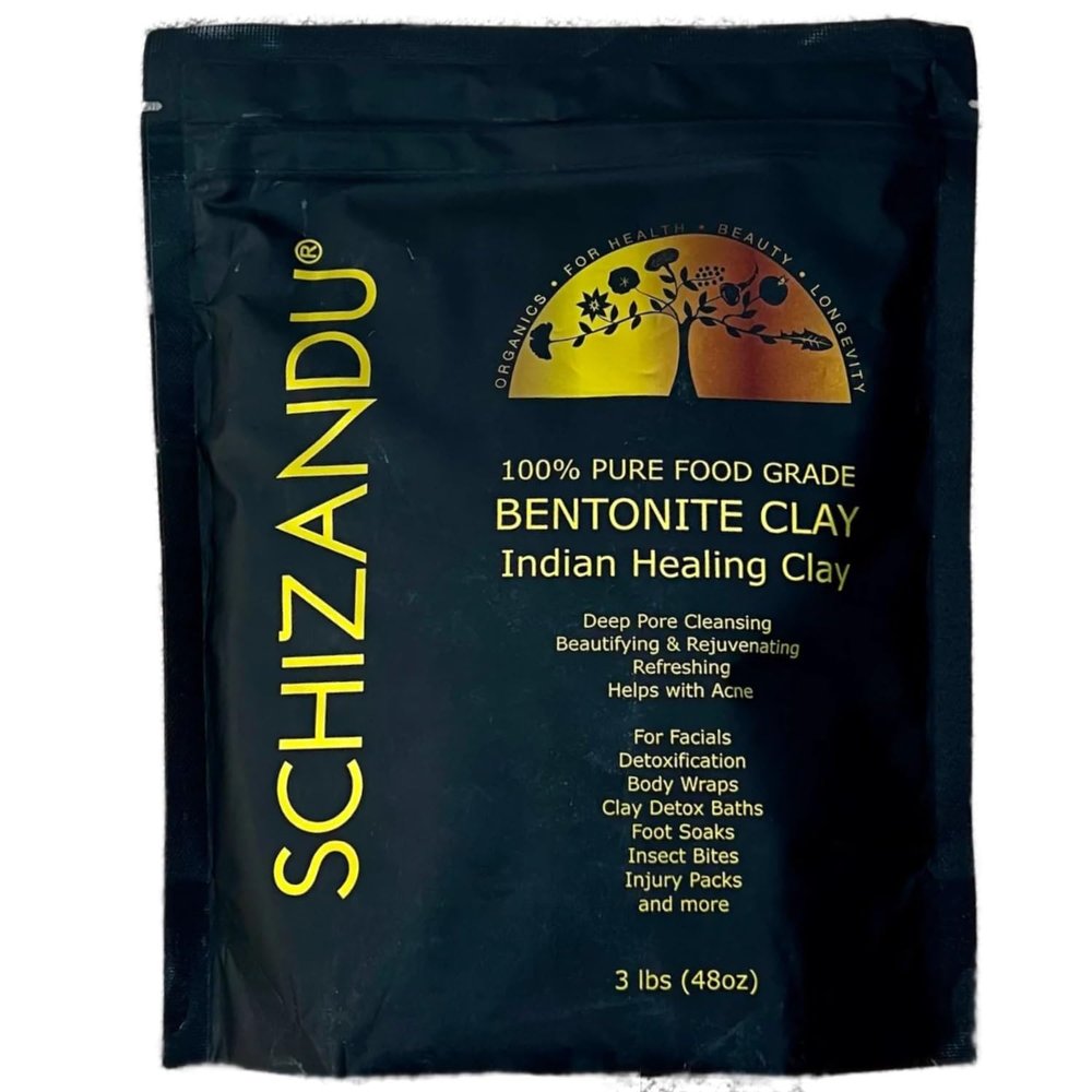 Bentonite Indian Aztec Healing Clay, Vegan 100% Pure Detox Powder | 3 Lbs | ToxinFree, Use for Beauty Masks, Detoxifying Baths, Hair Masks, Acne Treatment, Natural Soap, Cleanser