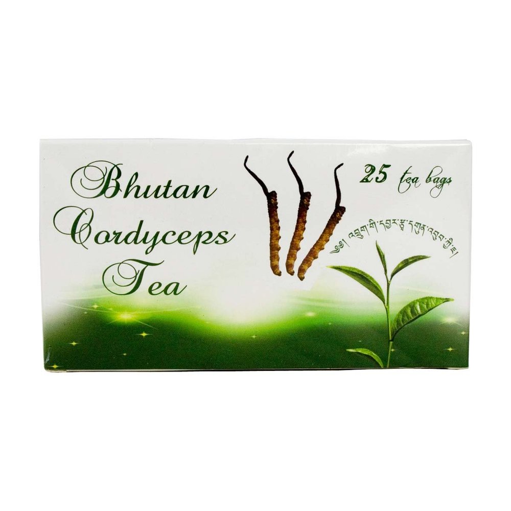Cordycep Green Tea 25 Tea Bags X 2 Box from Bhutan (Express Shipping)