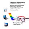 4sold Reading Glasses Blue Light Blocking Glasses, Anti Glare Fatigue Blocking Headaches Eye Strain, Safety Glasses for Computer/Phone, Transparent Lens (Black Red, 1.50) view 2