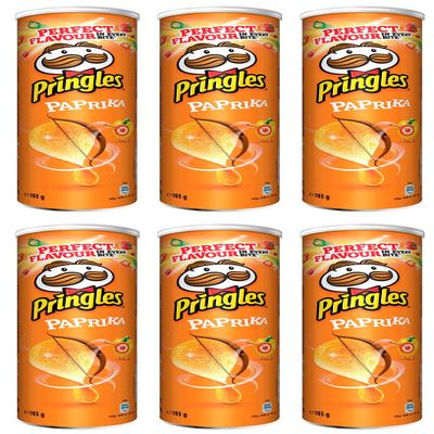 Pringles Paprika Crisps 165 gr. - [Pack 6]