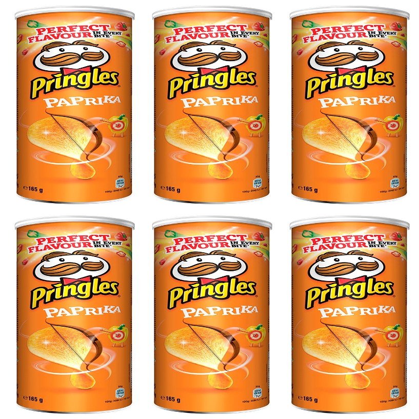 Pringles Paprika Crisps 165 gr. - [Pack 6]