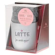 Aroma Home Mug and Cable Knit Sock Gift Set