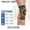 Adjustable Elasticated Compression Knee Support Sleeve (Pair) - Patella Support for Stiff or Achy Knee - Support for Arthritis, Bursitis & Tendinitis - Mild Knee Pain Brace by Solace Care (S - Pair) view 3