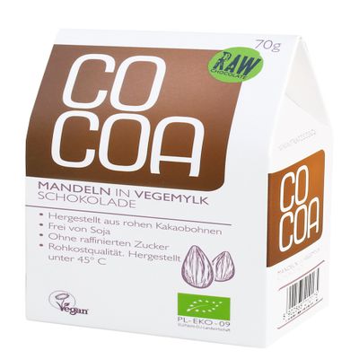 Almonds in Chocolate VEGEMILK BIO 70 g - COCOA