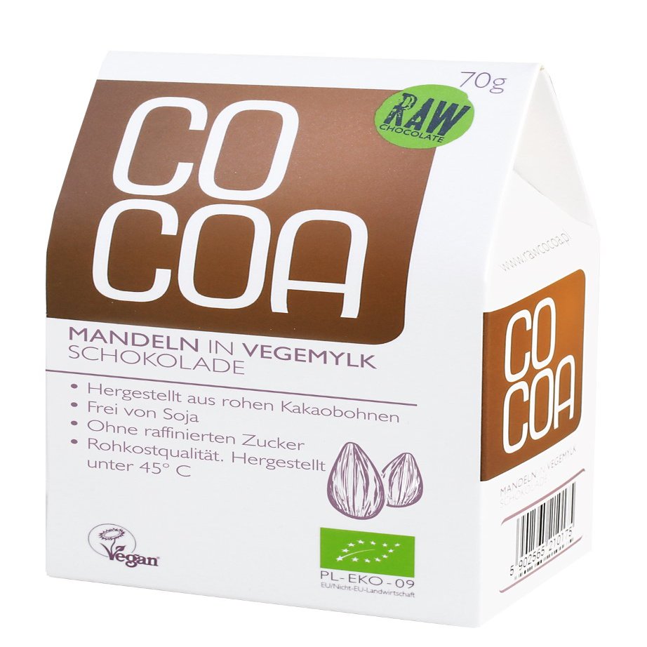Almonds in Chocolate VEGEMILK BIO 70 g - COCOA
