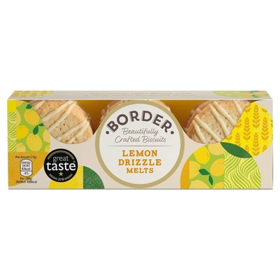 Border Lemon Drizzle Melts Biscuits 150g (Pack of 6)