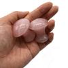 2 pcs of Rose Quartz Massage Stone, Mushroom Shape Massager for Face and Body Beauty,Guasha Scraping Stone for Spa Relaxing Meditation Massage view 4