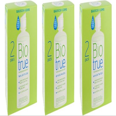 BioTrue Contact Lens Solution NkHsMh for Soft Contact Lenses, Multi-Purpose 10oz, Twin Pack (3 Units)