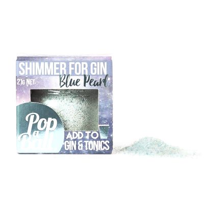 Popaball Drink Shimmer Blue Pearl Blueberry Flavour | 1 x 21 Grams | Prosecco, Gin, Mocktail & Cocktail Making Gifts | Gift Set Ideas for Her, Hampers & Hen Parties