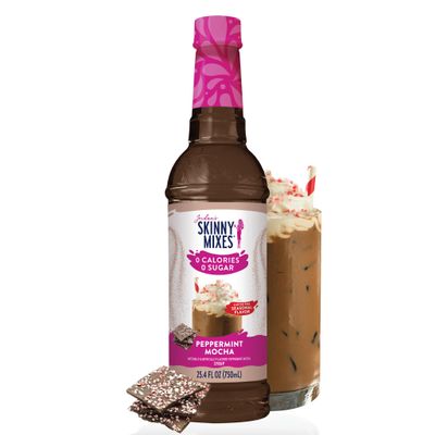 Jordan's Skinny Syrups 0 Calories 0 Sugar Peppermint Bark 750ml-25.4oz (Single)