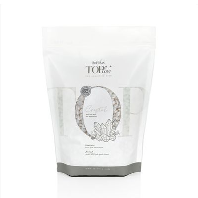 Italwax Top Line Crystal Hard Wax Beads 750g (1.65 lbs) Strip-Free Hair Removal Wax, Unscented, Gentle on Sensitive Skin, Ideal for Bikini Line & Underarms, Professional & Home Use