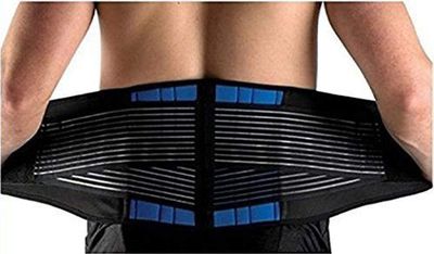 DINOWIN Back Support Brace, Deluxe Neoprene Double Pull Support Lumbar Lower Back Brace and Waist Support Belt for Back/Slipped Disc Pain Relief (XXX-Large 44-50")