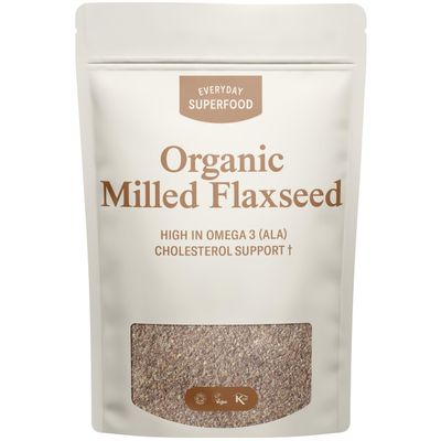 Everyday Superfood Organic Milled Flaxseed 190g | Cold Ground linseed | Lab-tested for Retail Grade food safety compliance | Suitable for baking