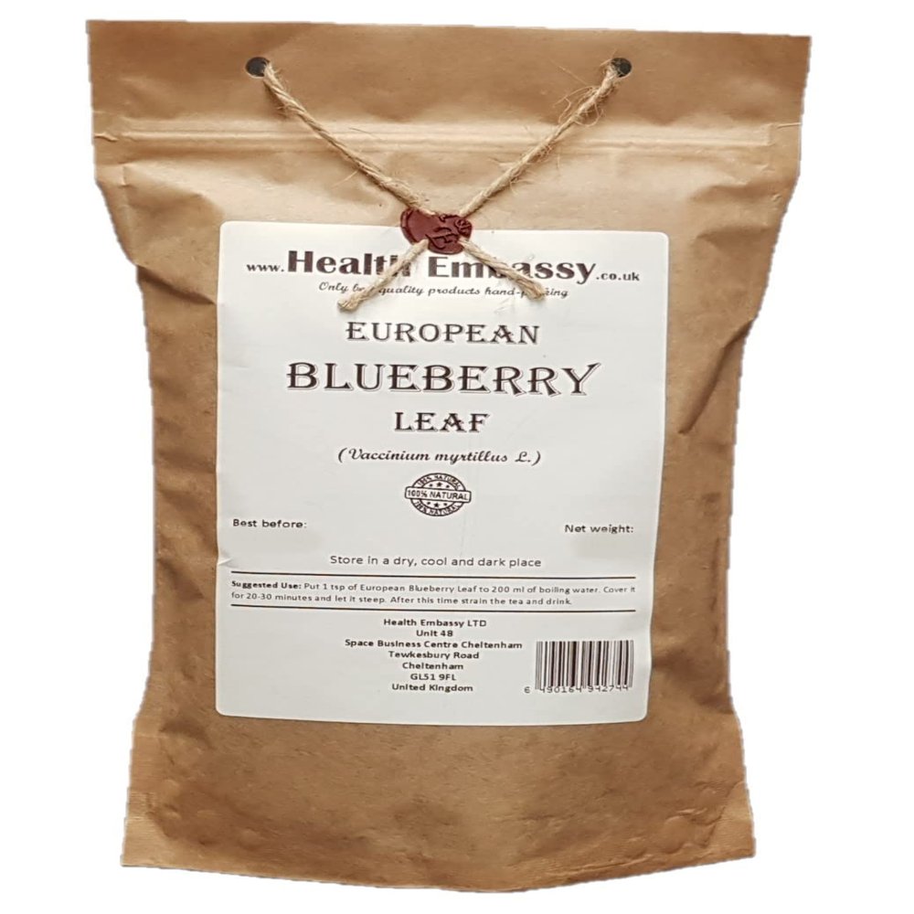 Health Embassy European Blueberry Leaf | Vaccinium myrtillus L | 100g