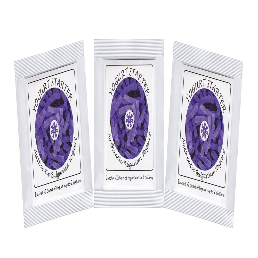 Yogurt Starter Cultures - Pack of 3 Freeze-dried sachets for Authentic Bulgarian Yogurt