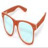 4sold Rubi Spring Hinges Classic Retro Style Computer Blue Light Blocking Glasses Anti Glare Fatigue Blocking Headaches Eye Strain Safety for Computer/Phone Transparent (Orange, 2.00) view 1