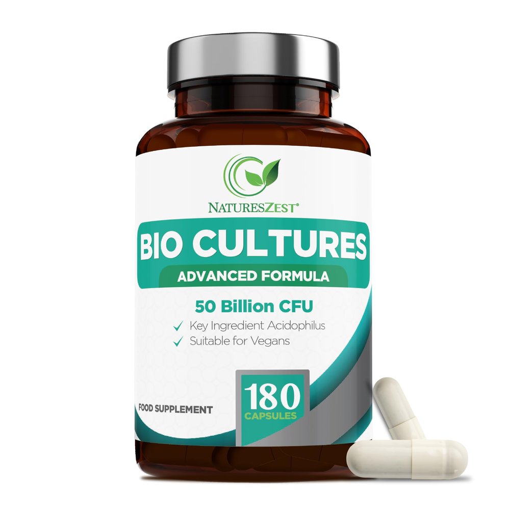 Bio Cultures Complex Probiotics & Prebiotics 50 Billion CFU  6 Months Supply - Acidophilus & Saccharomyces Boulardii Probiotic  180 Vegan Capsules - Probiotics for Gut Health