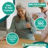Bio Cultures Complex Probiotics & Prebiotics 50 Billion CFU  6 Months Supply - Acidophilus & Saccharomyces Boulardii Probiotic  180 Vegan Capsules - Probiotics for Gut Health view 4