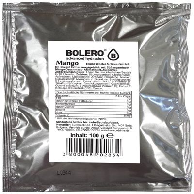 Bolero Drinks - Mango (5 x 100 g Bags), 500 g