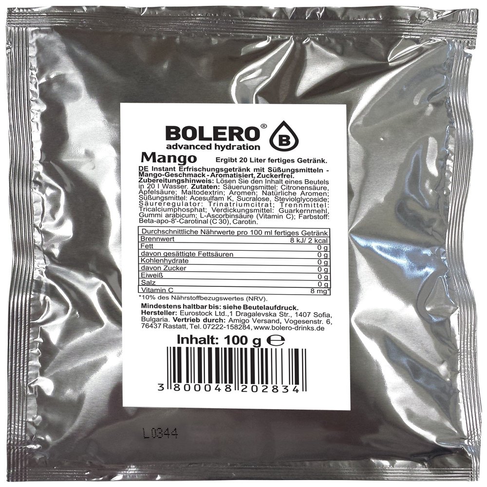 Bolero Drinks - Mango (5 x 100 g Bags), 500 g