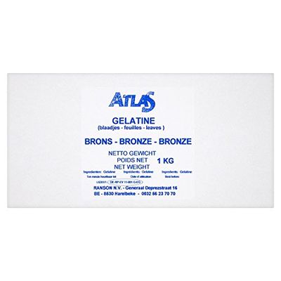 Atlas Gelatine Leaves Bronze 1kg (Pack of 1kg)