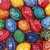 20 Napkins Many Hand-Painted Eggs / Easter / Easter Eggs 33 x 33 cm view 1