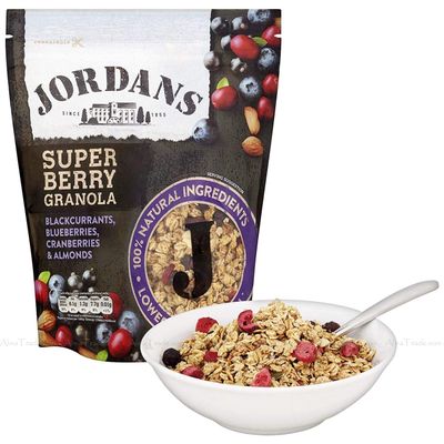 Jordans Granola Super Berry, Breakfast Cereal, High Fibre, 1 Packs of 1.5kg
