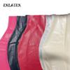 EXLATEX Women's Latex Rubber Gummi Black Mini Skirt - Red - Medium view 2