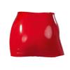 EXLATEX Women's Latex Rubber Gummi Black Mini Skirt - Red - Medium view 3