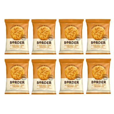 Golden Oat Crumbles - Luxury Mini Packs of 2 Border Biscuits (Pack of 8)