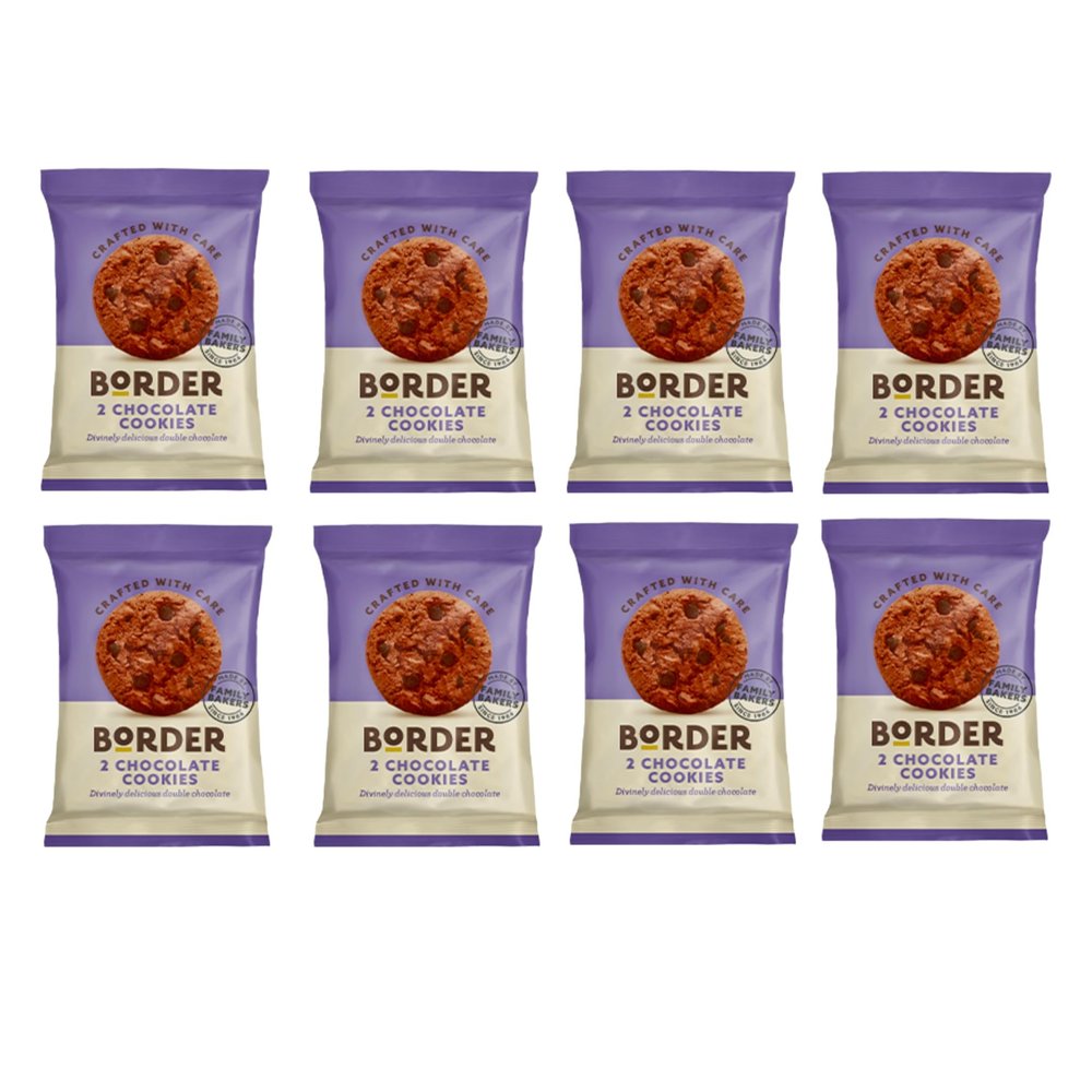 Divinely Chocolatey Cookies - Luxury Mini Packs Of 2 Border Biscuits (Pack of 8)