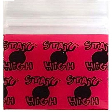 200 - 2" x 2" Stay High Plastic Ziplock Baggies Bags