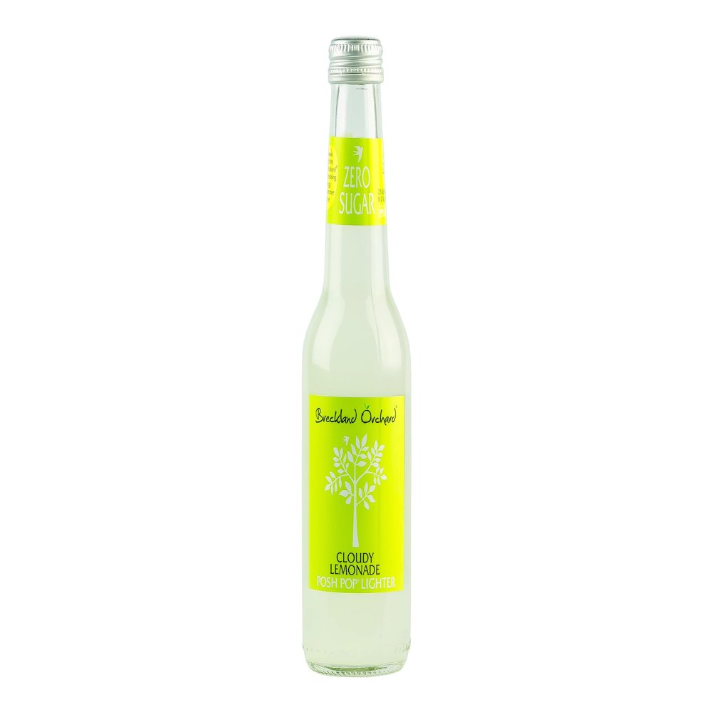 Breckland Orchard - Zero Sugar Cloudy Lemonade Posh Pop Lighter, 12 x 275 ml Bottles