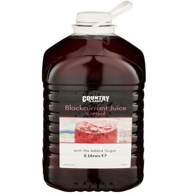 Country Range No Added Sugar Blackcurrant Cordial - 1x5ltr