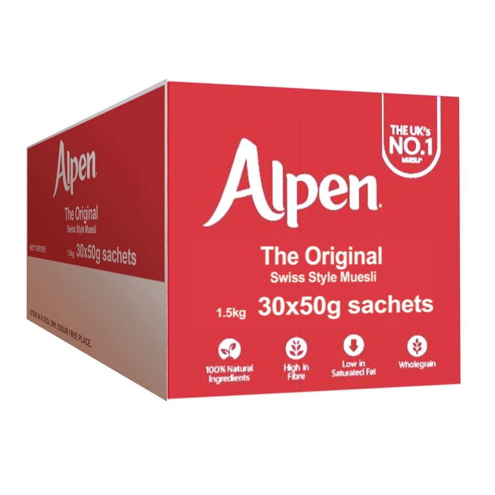 Alpen Original Swiss Style Muesli Sachets, 50g (Pack of 30)