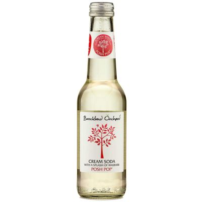 Breckland Orchard | Cream Soda with a Splash of Rhubarb Posh Pop | 275ml x 12 Bottles