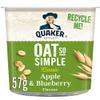 Quaker Oat So Simple Apple and Blueberry Porridge Pots - 8x57g view 1