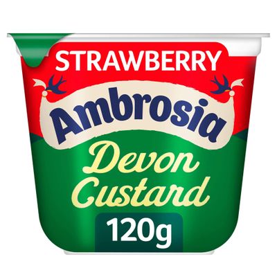 Ambrosia Strawberry Flavour Custard Pots - 12x120g