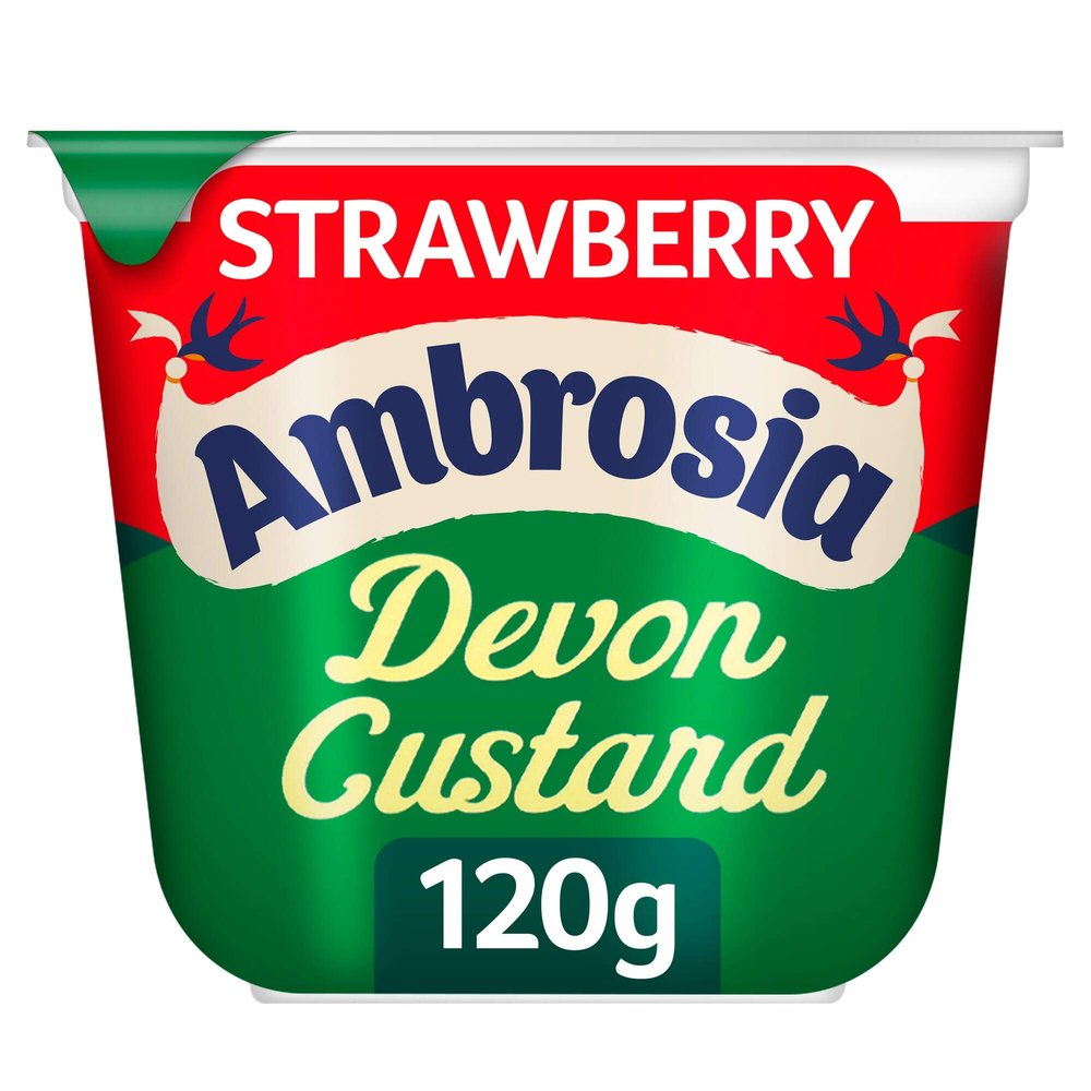 Ambrosia Strawberry Flavour Custard Pots - 12x120g