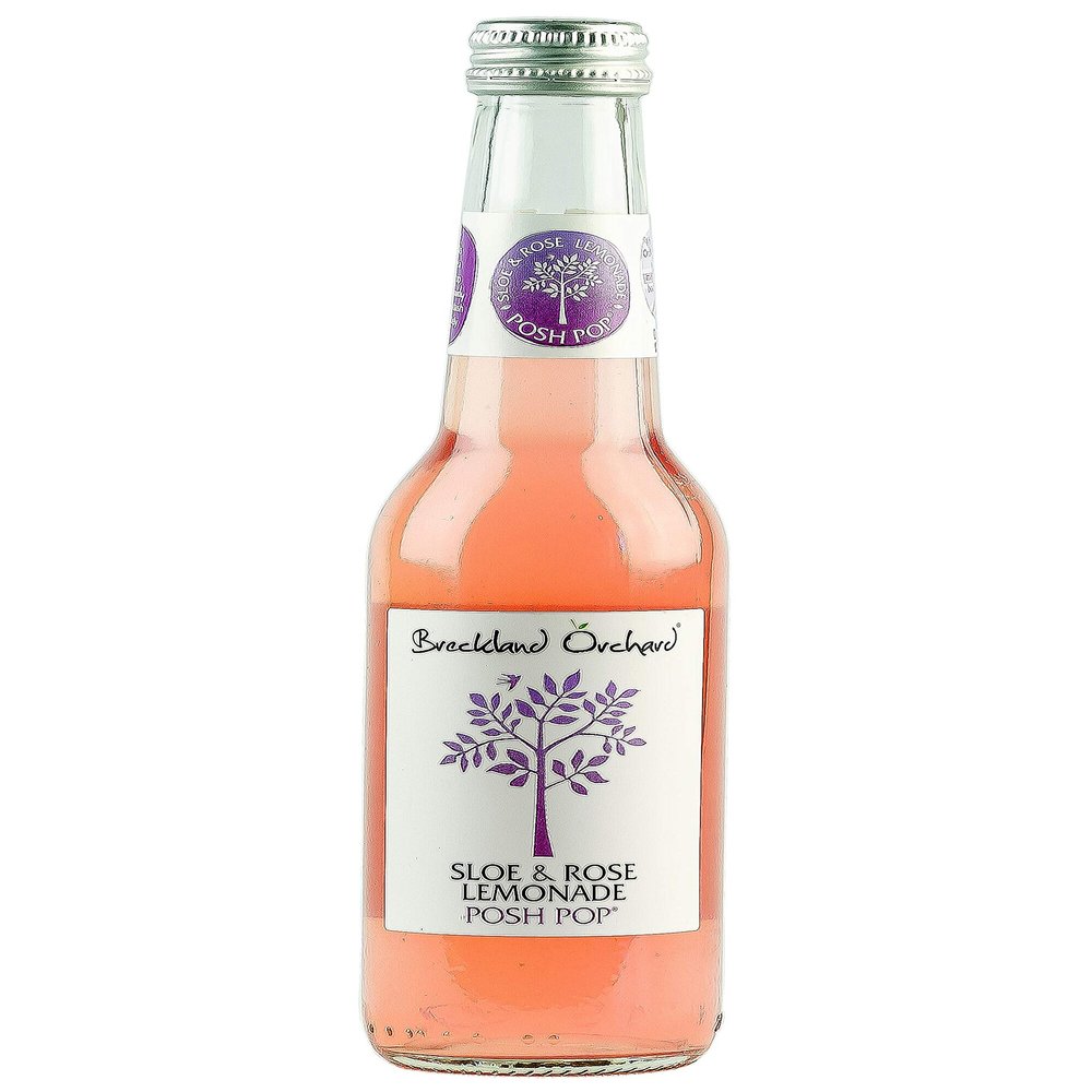 Breckland Orchard | Sloe and Rose Lemonade Posh Pop | 275ml x 12 Bottles