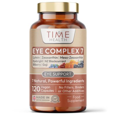Eye Complex 7-120 Capsules - Lutein, Meso-Zeaxanthin, Zeaxanthin, NZ Blackcurrant, Bilberry, Goji & Eyebright  4 Month Supply  UK Manufactured