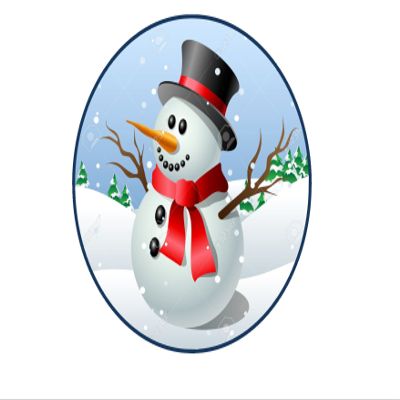7 Inch Christmas Snowman #3 Edible Wafer Paper Cake Topper/Decorations