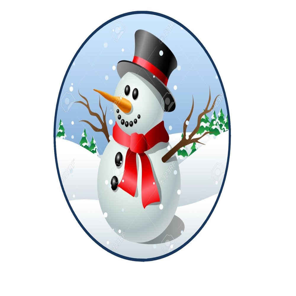7 Inch Christmas Snowman #3 Edible Wafer Paper Cake Topper/Decorations