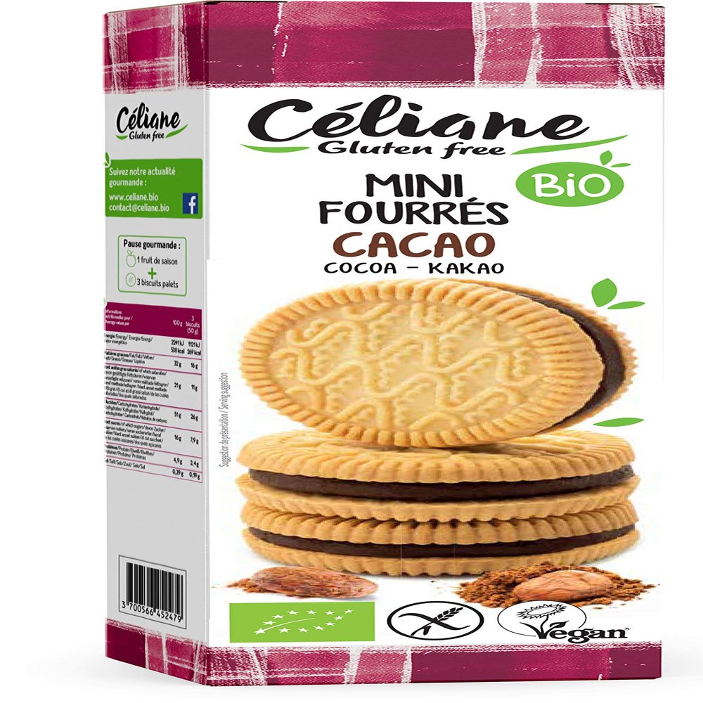 Celiane - Double Biscuits with Cocoa Filling - 125g