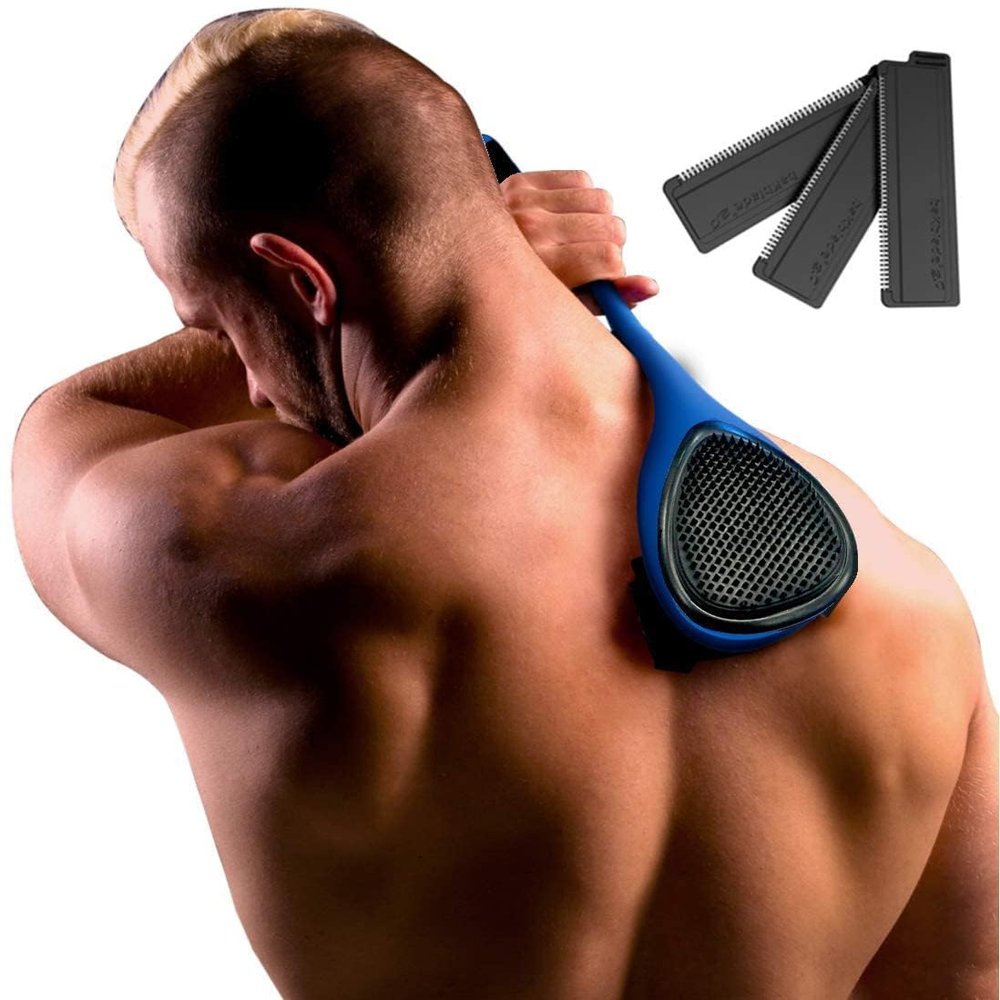 baKblade 2.0 Elite - Back Hair Removal and Body Shaver (DIY), Ergonomic Handle, Shave Wet or Dry (Extra Blades Included)