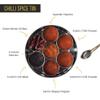 Spice Kitchen International Chilli Collection presentation gift set - 7 different types of Chillies, stainless steel spice and chilli storage tin, handmade Silk Sari wrap cover view 3