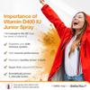 BetterYou Vitamin D Spray for Kids, Vitamin D 400 IU Junior Oral Spray, Fast Acting Vitamin D3 Supplement for Children, 3-Month Supply, Natural Peppermint Flavour, Made in the UK view 2