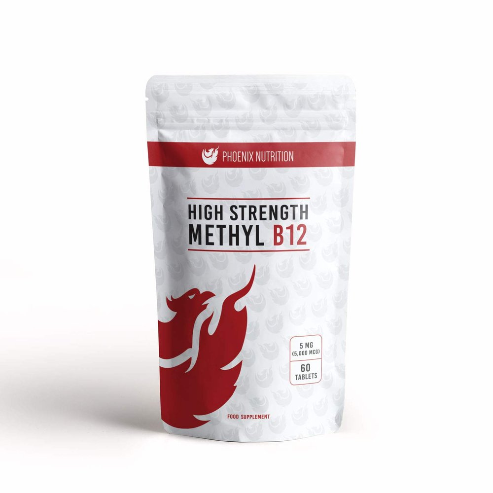 High Strength Methyl B12-5mg x 180 Tablets - Coenzyme Form of Vitamin B12 - Methylcobalamin (5000mcg)