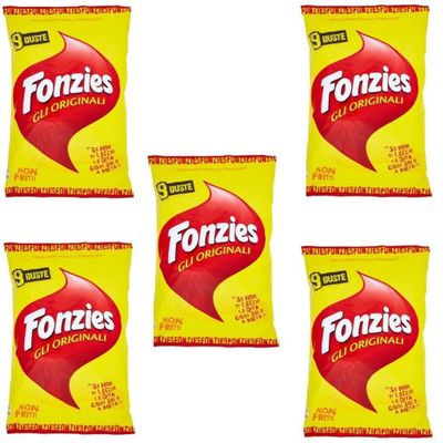 45x Fonzies Corn Snacks Crisps Potato Chips Cheese Flavour 211g (5 9 Portions [23g])